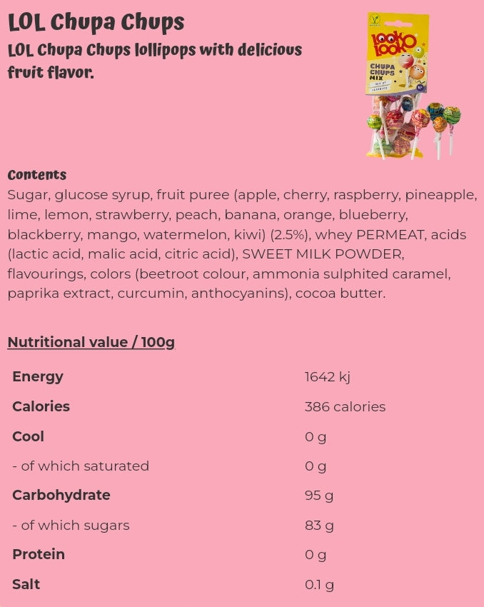 LOL Chupa Chups - per package