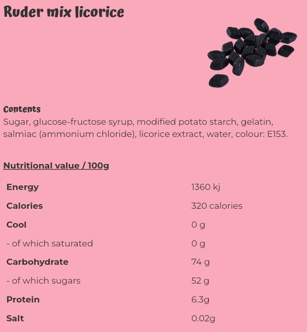 Ruder mix licorice - per. 100 grams