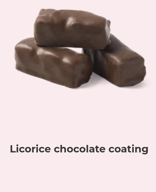 Licorice chocolate coating - per 100 grams