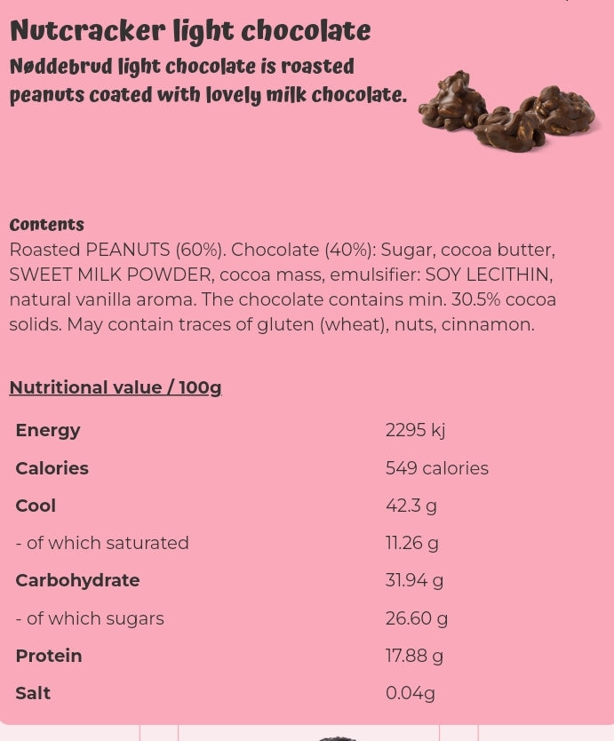 Nutcracker light chocolate - per. 100 grams
