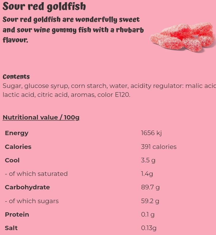 Sour red goldfish  - per. 100 grams