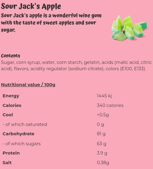 Sour Jack's Apple  - per. 100 grams