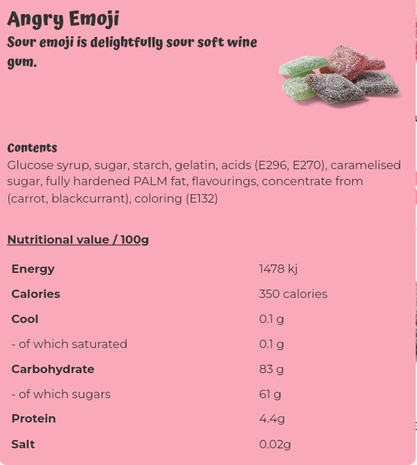 Angry Emoji - per 100 grams