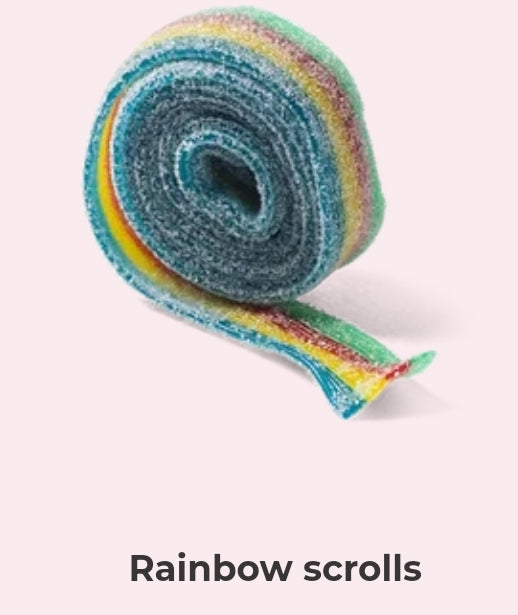 Rainbow scrolls  - per. 100 grams