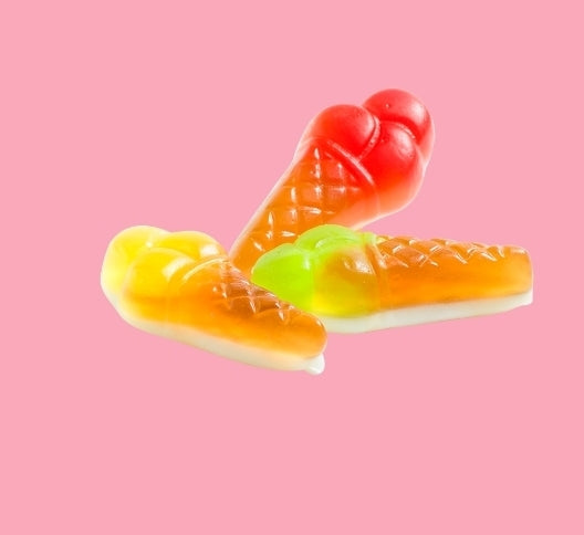 Wine gum ice cream cones - per. 100 grams