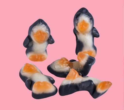 Wine gum penguins - per. 100 grams