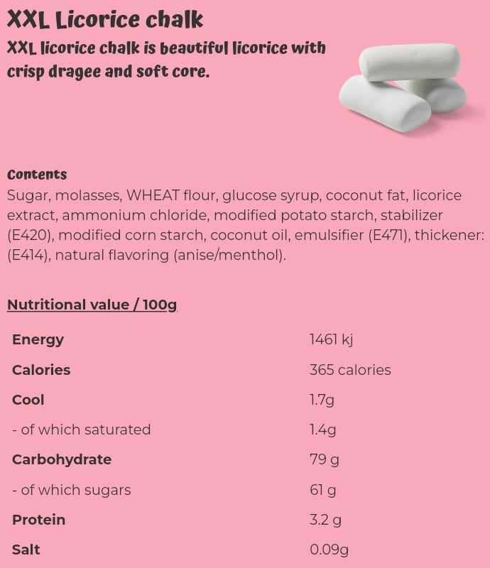 XXL licorice chalk - per. 100 grams