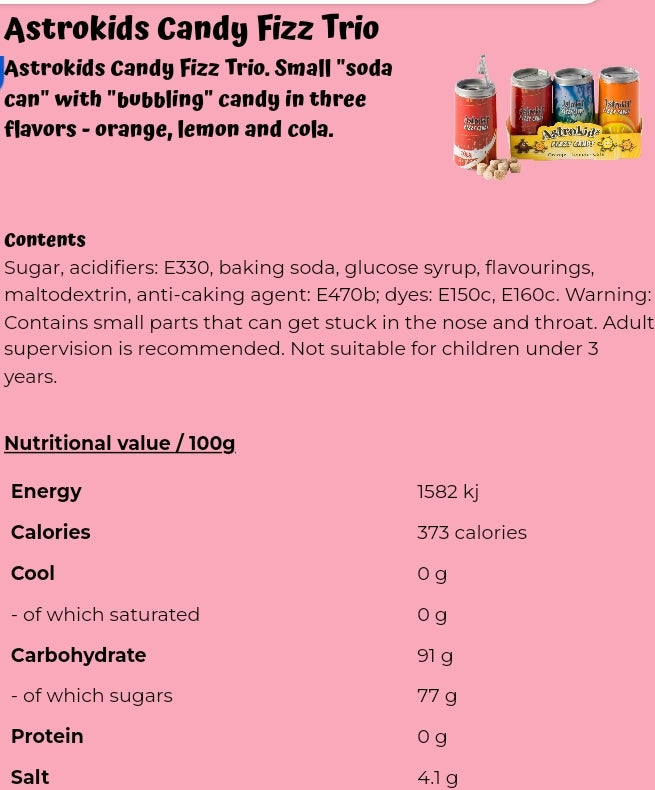 Astrokids Candy Fizz Trio - per PCS