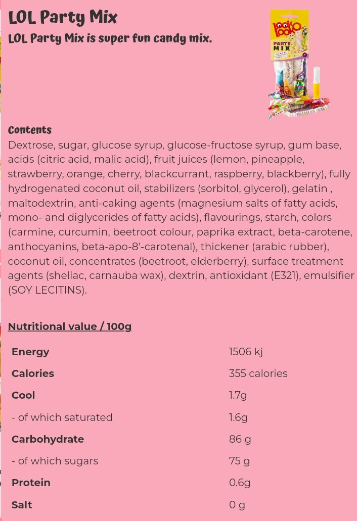 LOL Party Mix - per package