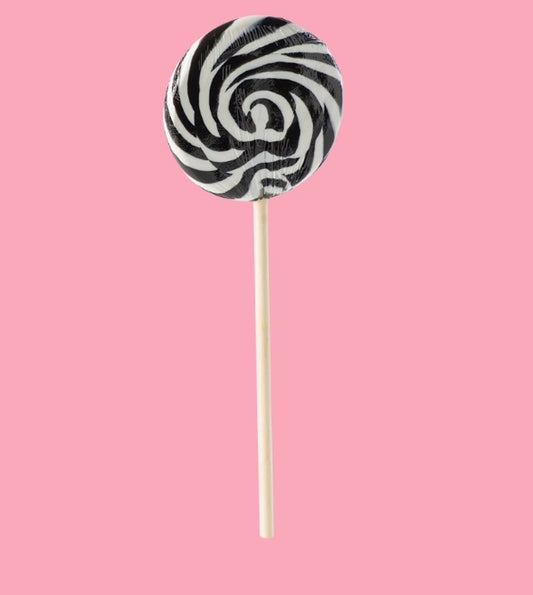 Swirl lollipop licorice - per. PCS