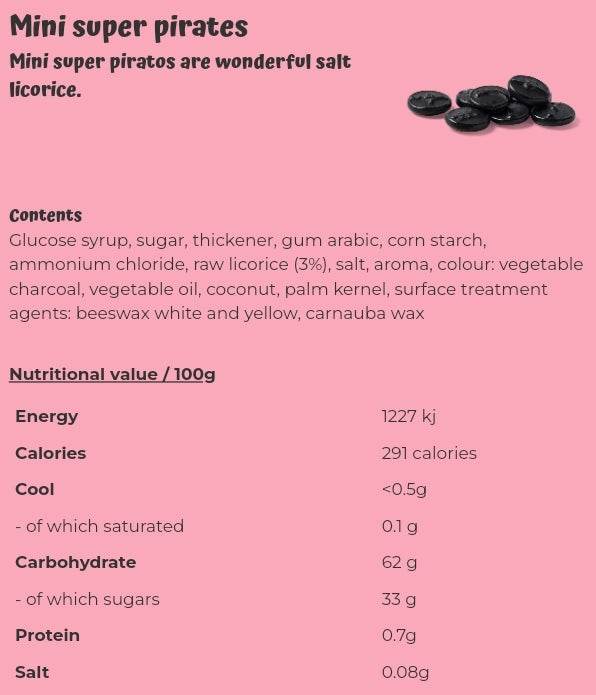 Mini super pirates - per 100 grams