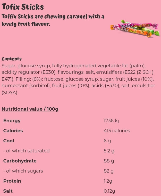 Tofix Sticks  - per. 100 grams