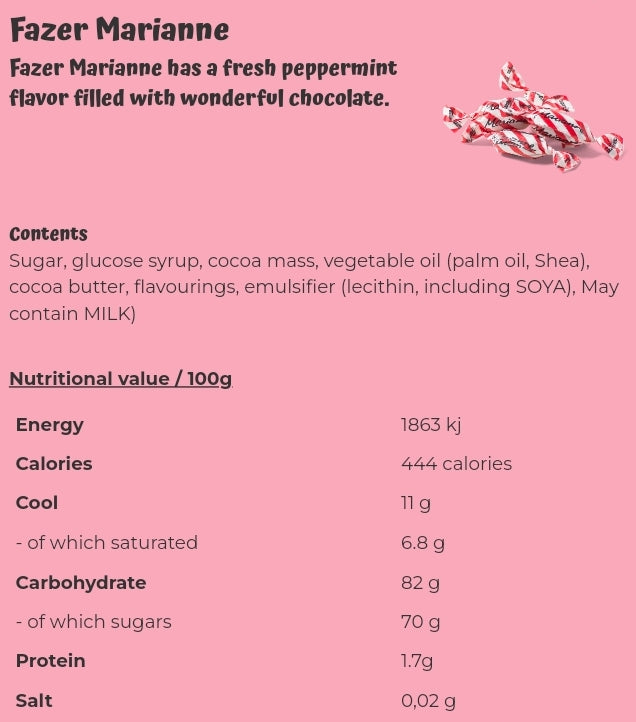 Fazer Marianne - per 100 grams