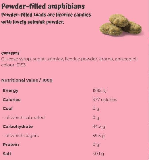 Powder-filled amphibians  - per. 100 grams