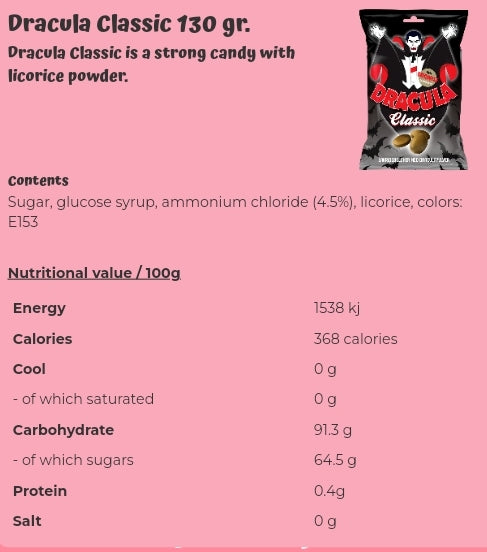 Dracula Classic 130 gr. - per. bag