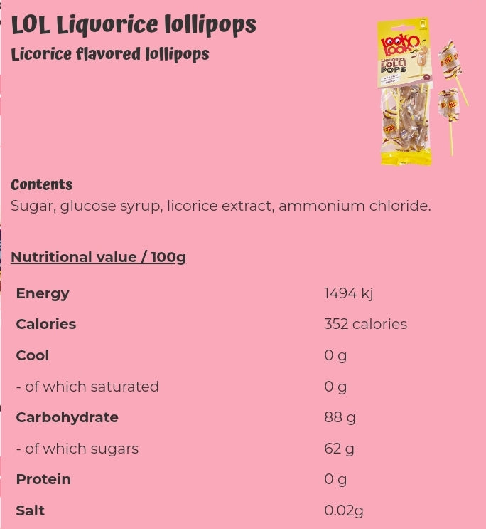Lol Liquorice lollipops - per PCS